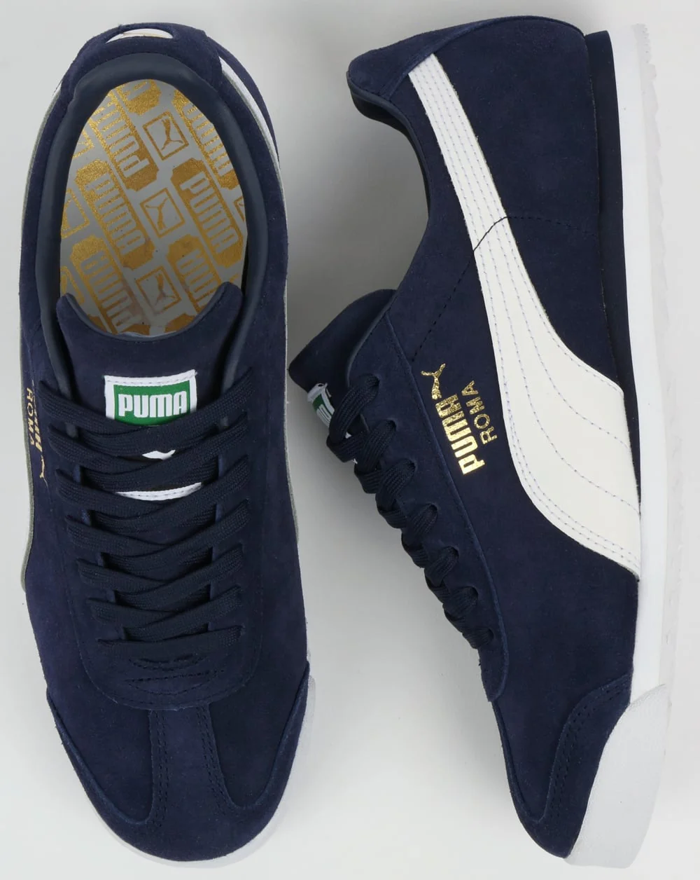 Puma Roma Suede Trainers Peacoat/White - Image 2