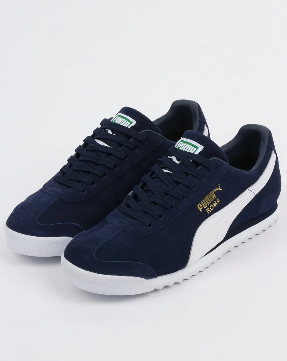 Puma Roma Suede Trainers Peacoat/White - Image 3