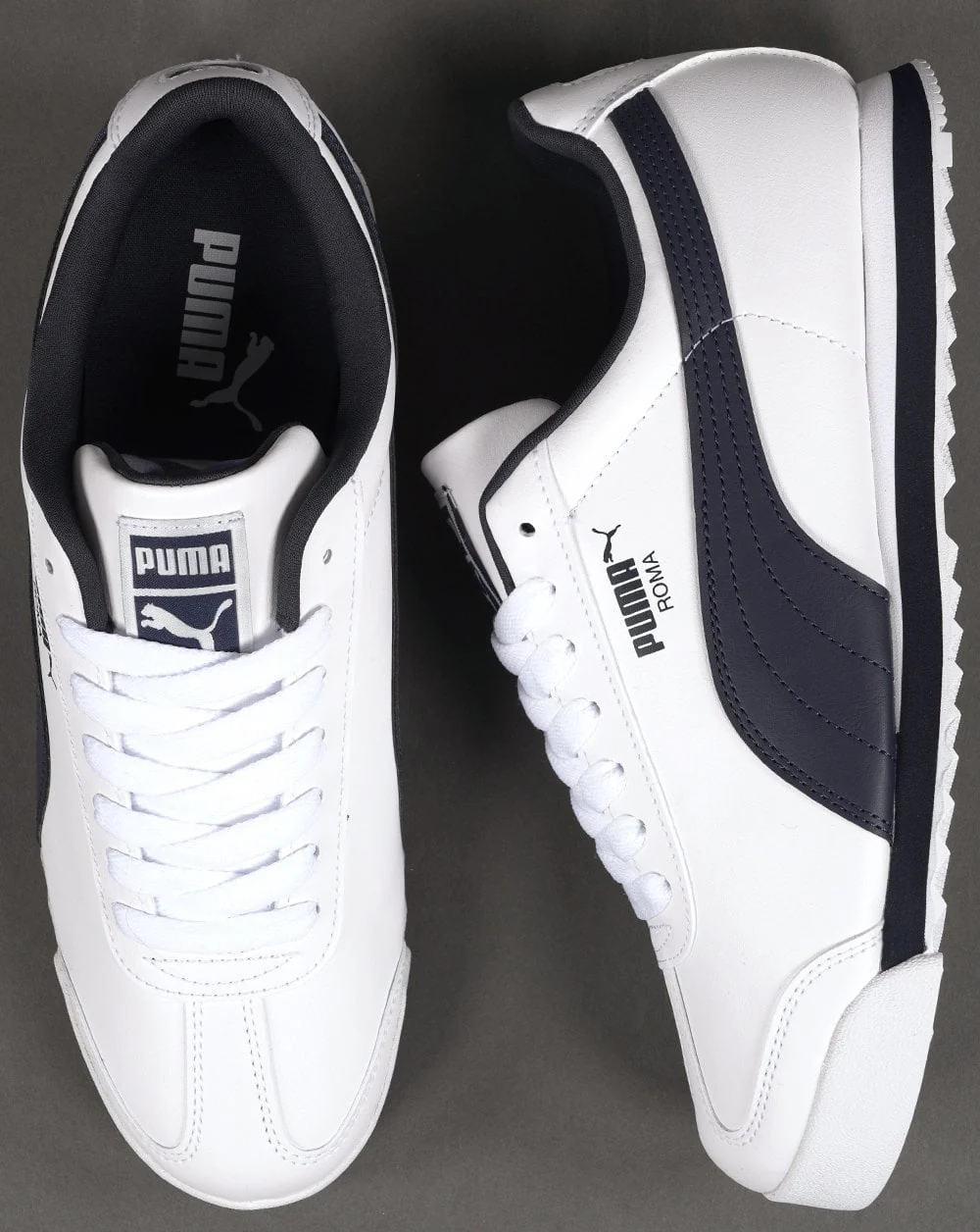 Puma Roma Trainer Exclusive White / DK Navy - Image 4