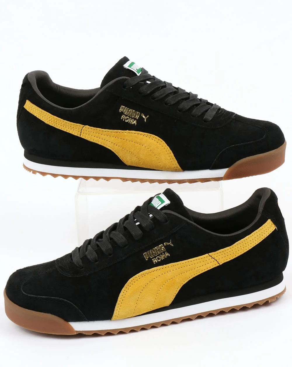 Puma Roma Trainers Black/Yellow