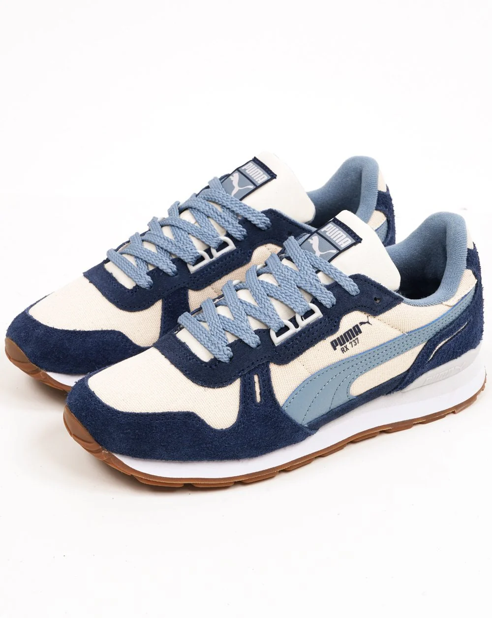 Puma RX 737 Vintage Trainers Snow Navy Blue - Image 2