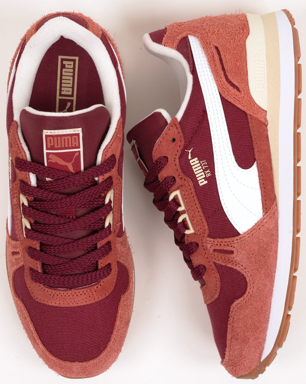 Puma RX 737 Vintage Trainers Team Regal Red - Image 4