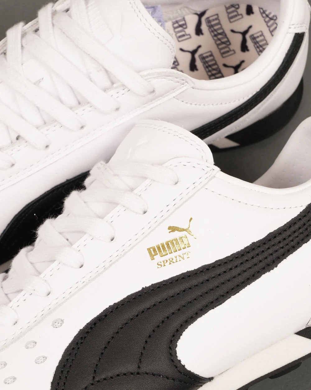 Puma Sprint Trainers White/Black - Image 4