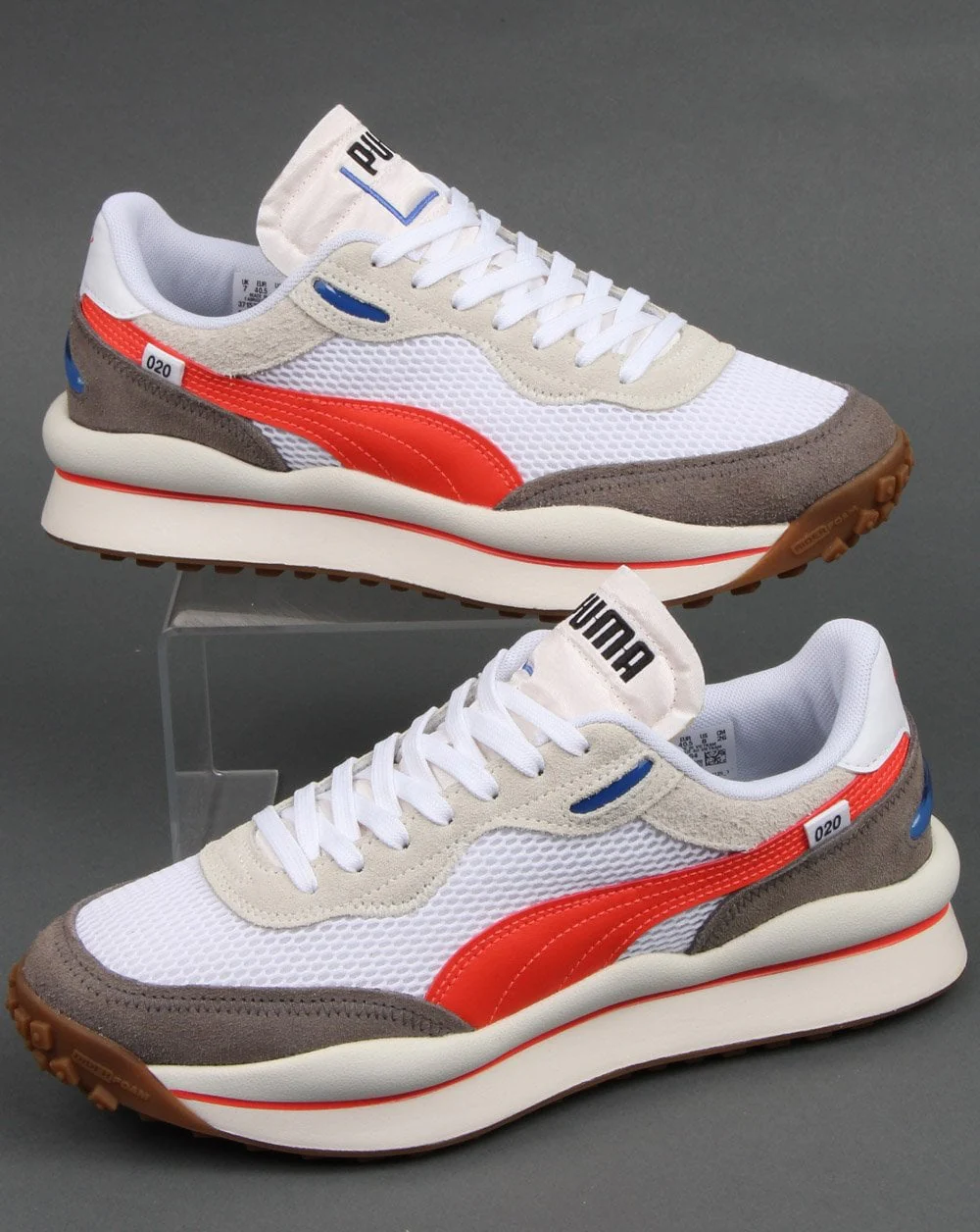 Puma Style Rider Trainers White/Grey
