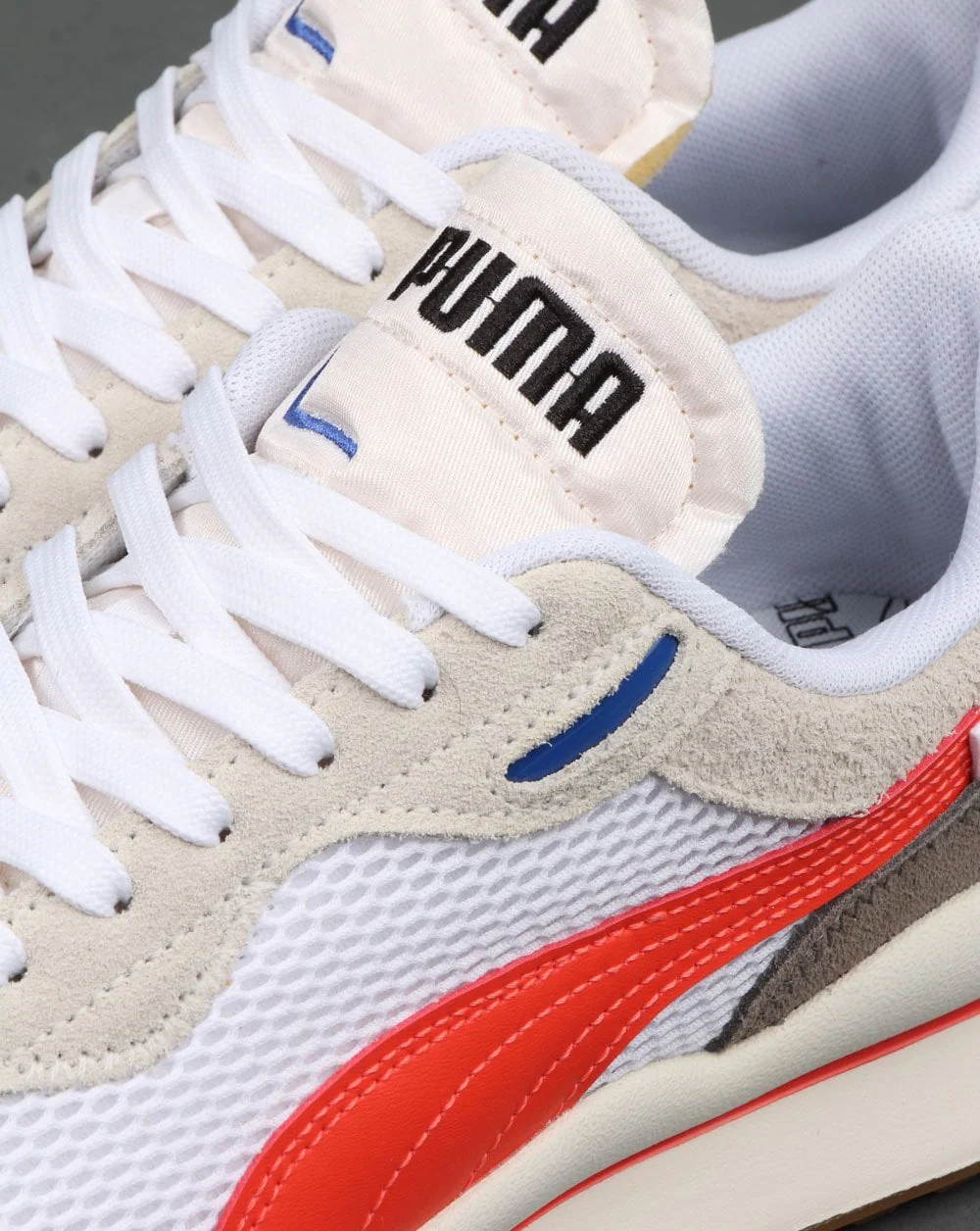 Puma Style Rider Trainers White/Grey - Image 4