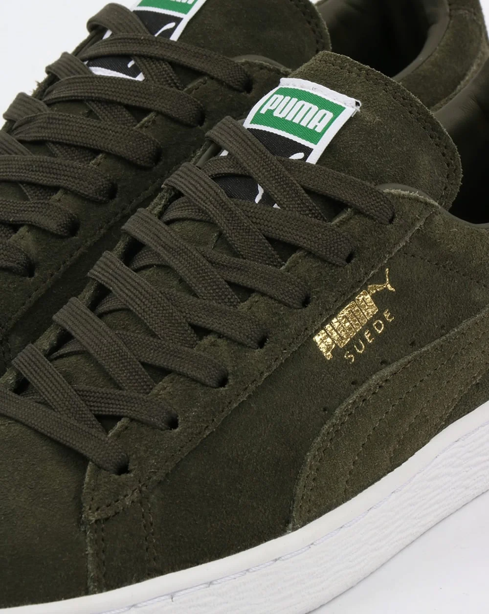 Puma Suede Classic Trainers Forest Night/White - Image 4