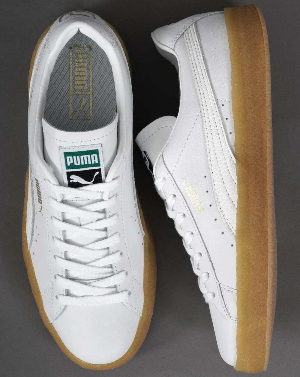 Puma Suede Crepe Trainers White Leather