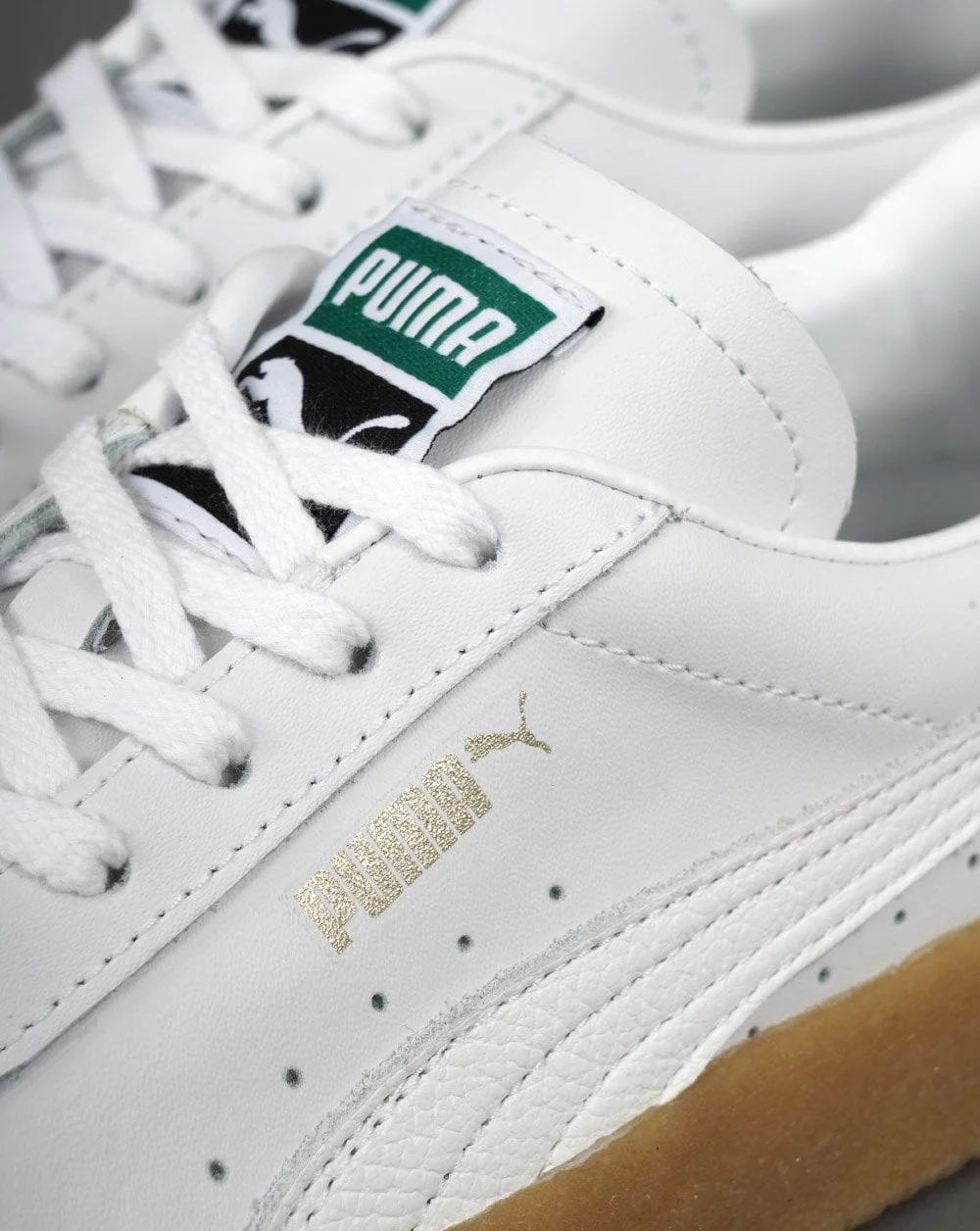 Puma Suede Crepe Trainers White Leather - Image 2