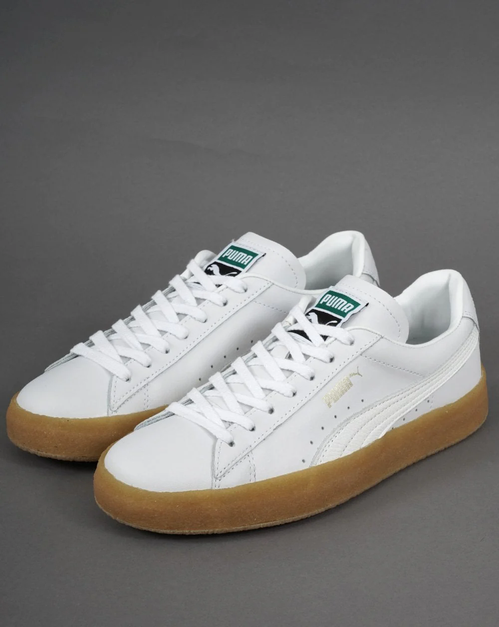 Puma Suede Crepe Trainers White Leather - Image 4