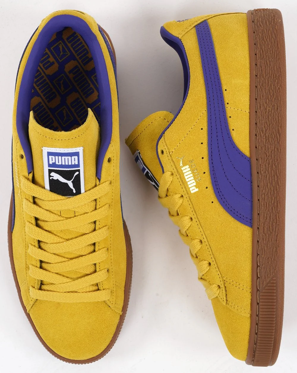 Puma Suede Terrace Trainers Yellow / Blue Gum - Image 4