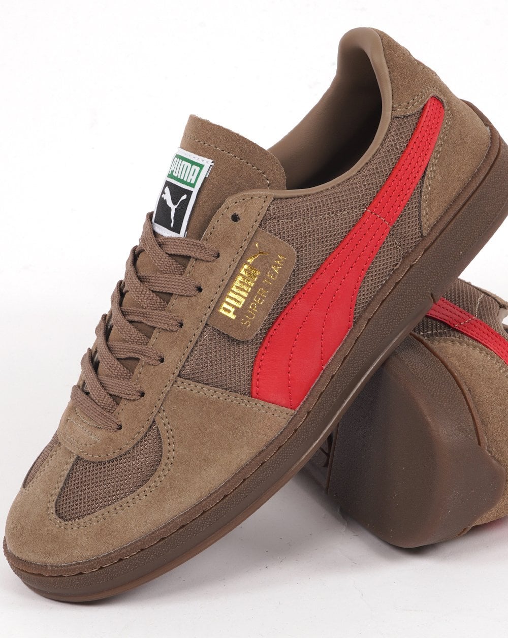 Puma Super Team OG Trainer Taupe/Red