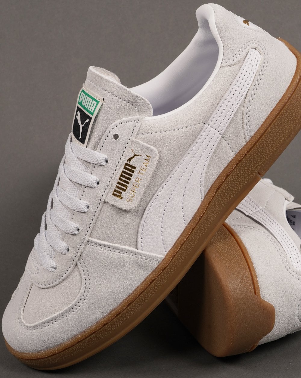 Puma Super Team Suede Trainers Mist White