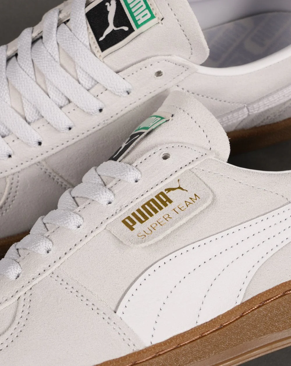 Puma Super Team Suede Trainers Mist White - Image 3