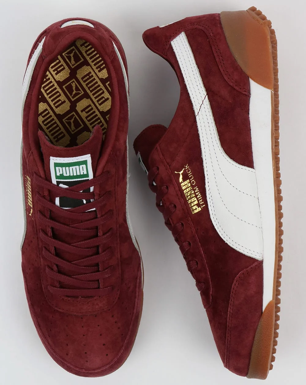 Puma Trimm Quick Trainers Burgundy/White - Image 2