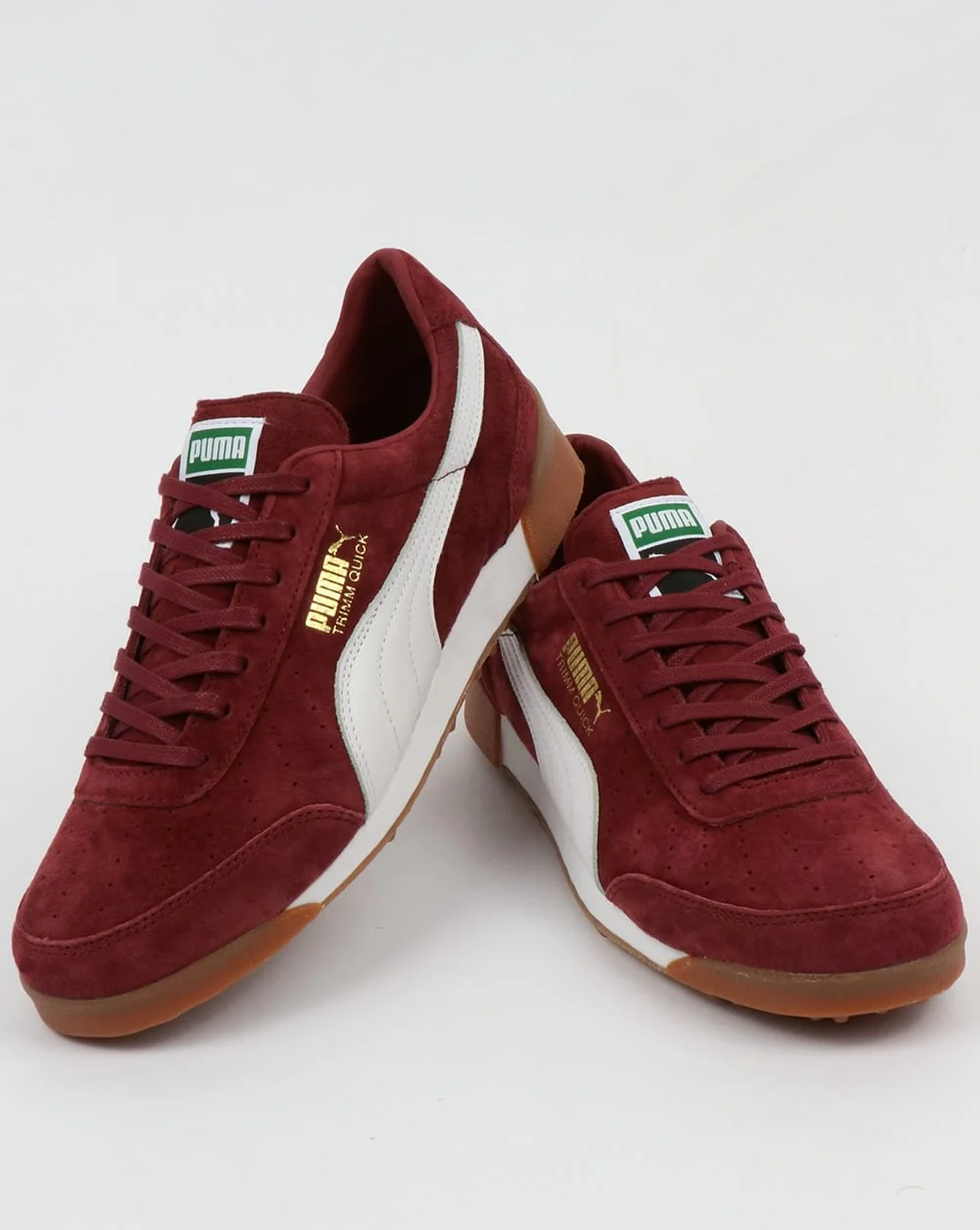 Puma Trimm Quick Trainers Burgundy/White - Image 3