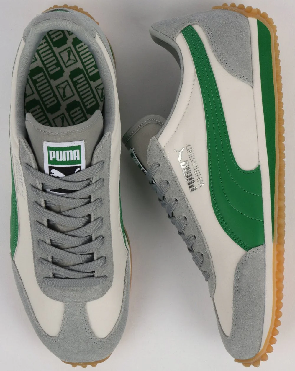 Puma Whirlwind Classic Trainer Grey/Amazon Green - Image 2