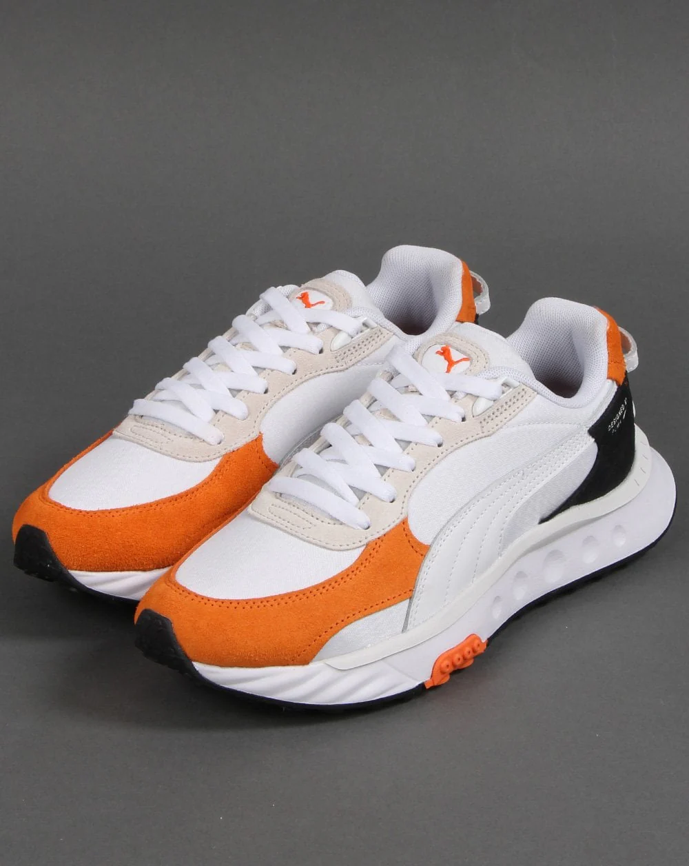 Puma Wild Rider Rollin Trainer Vibrant Orange/White - Image 3