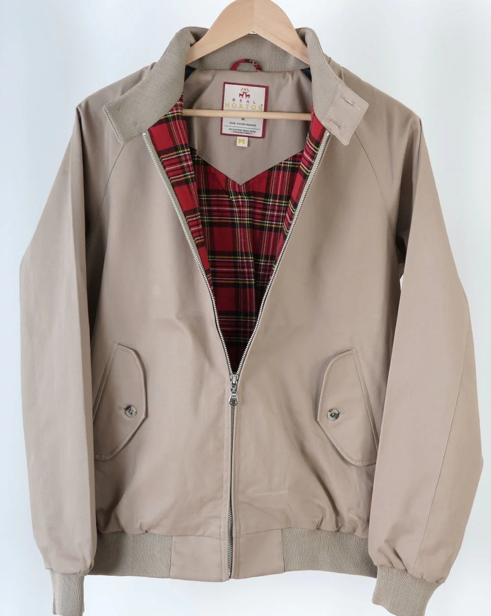 Real Hoxton Harrington Jacket Beige - Image 3