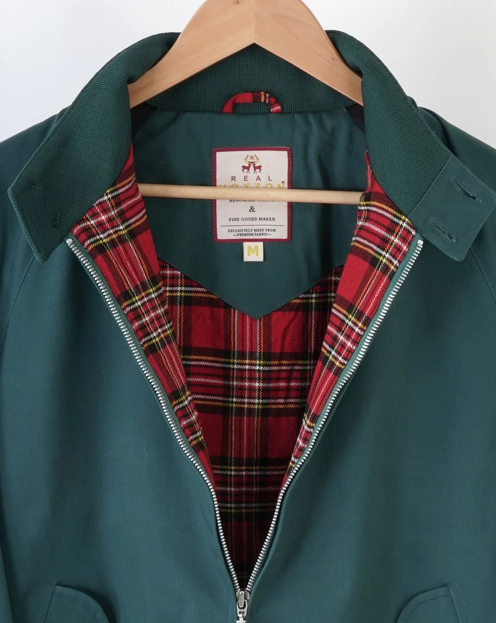 Real Hoxton Harrington Jacket Green - Image 3