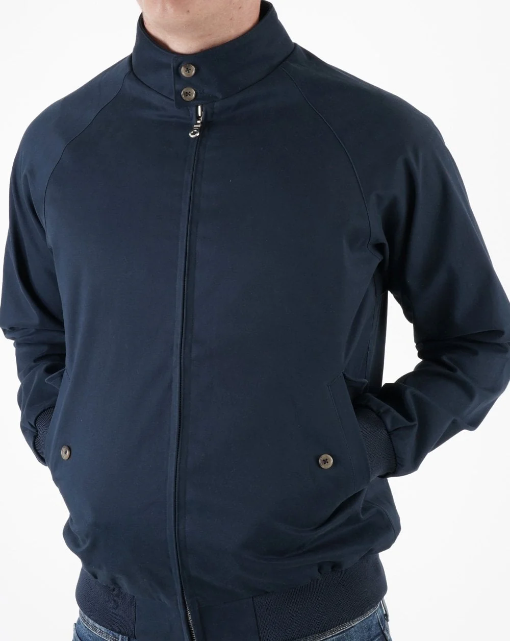 Real Hoxton Harrington Jacket Navy - Image 3