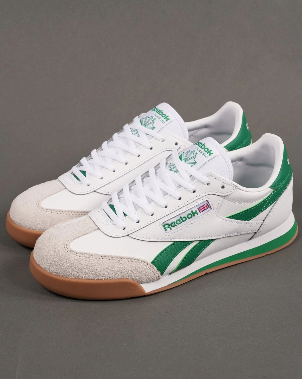 Reebok Campio XT Trainers White/Glen Green/Gum - Image 2