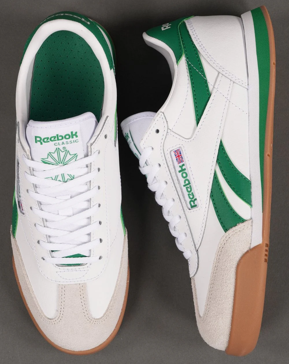 Reebok Campio XT Trainers White/Glen Green/Gum - Image 4