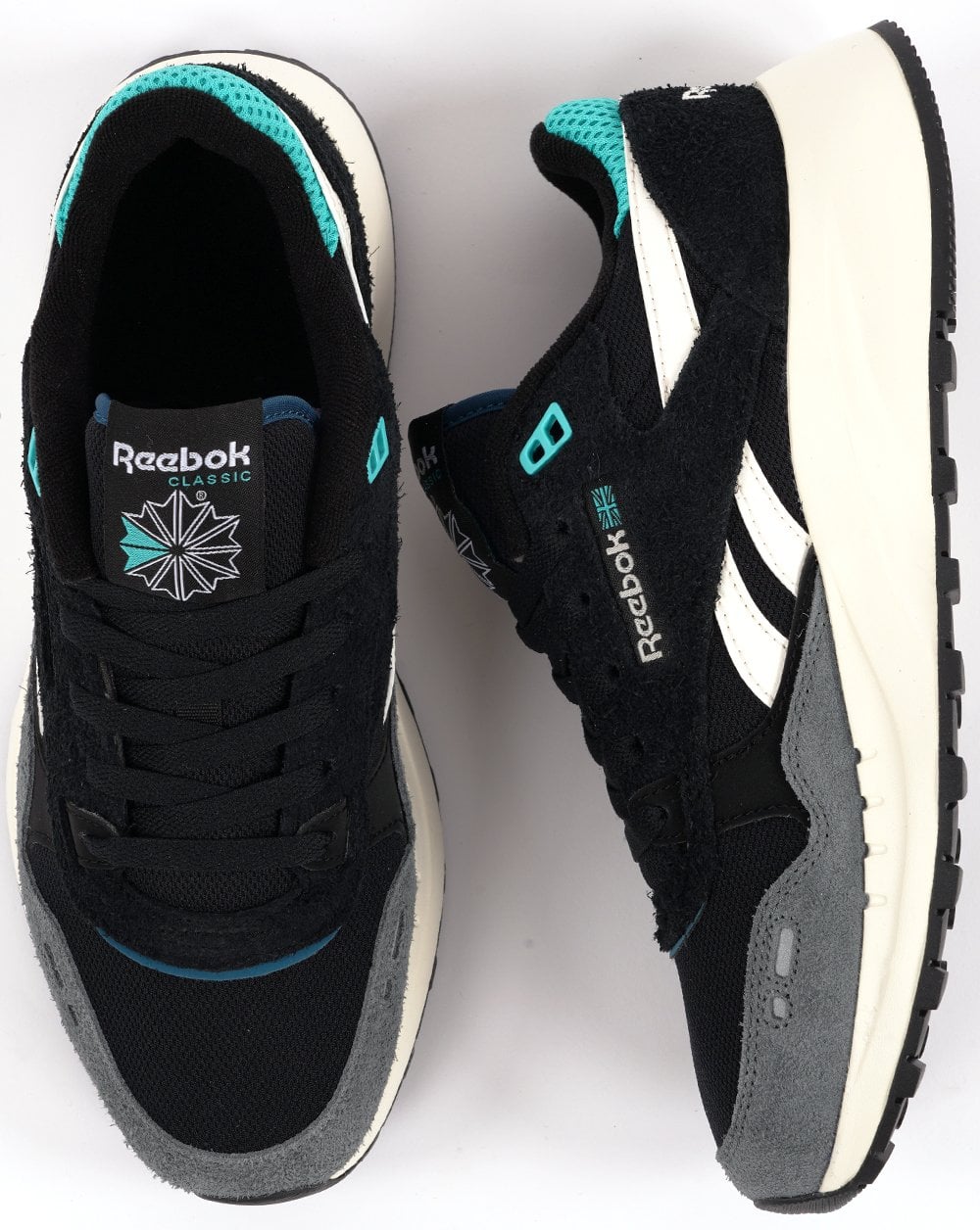 Reebok Classic 2400 Trainers Black/Blue/Chalk - Image 4