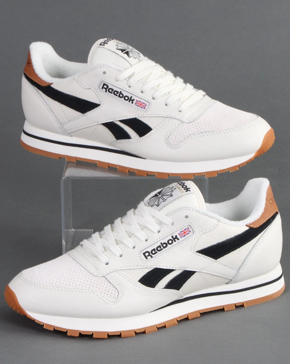 Reebok Classic Leather Trainers Chalk/Black