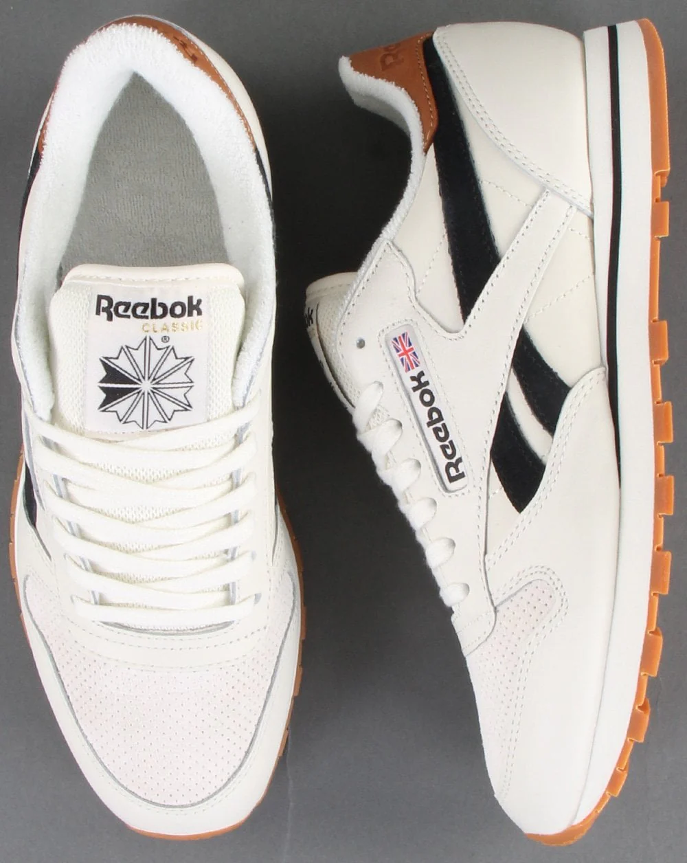 Reebok Classic Leather Trainers Chalk/Black - Image 2