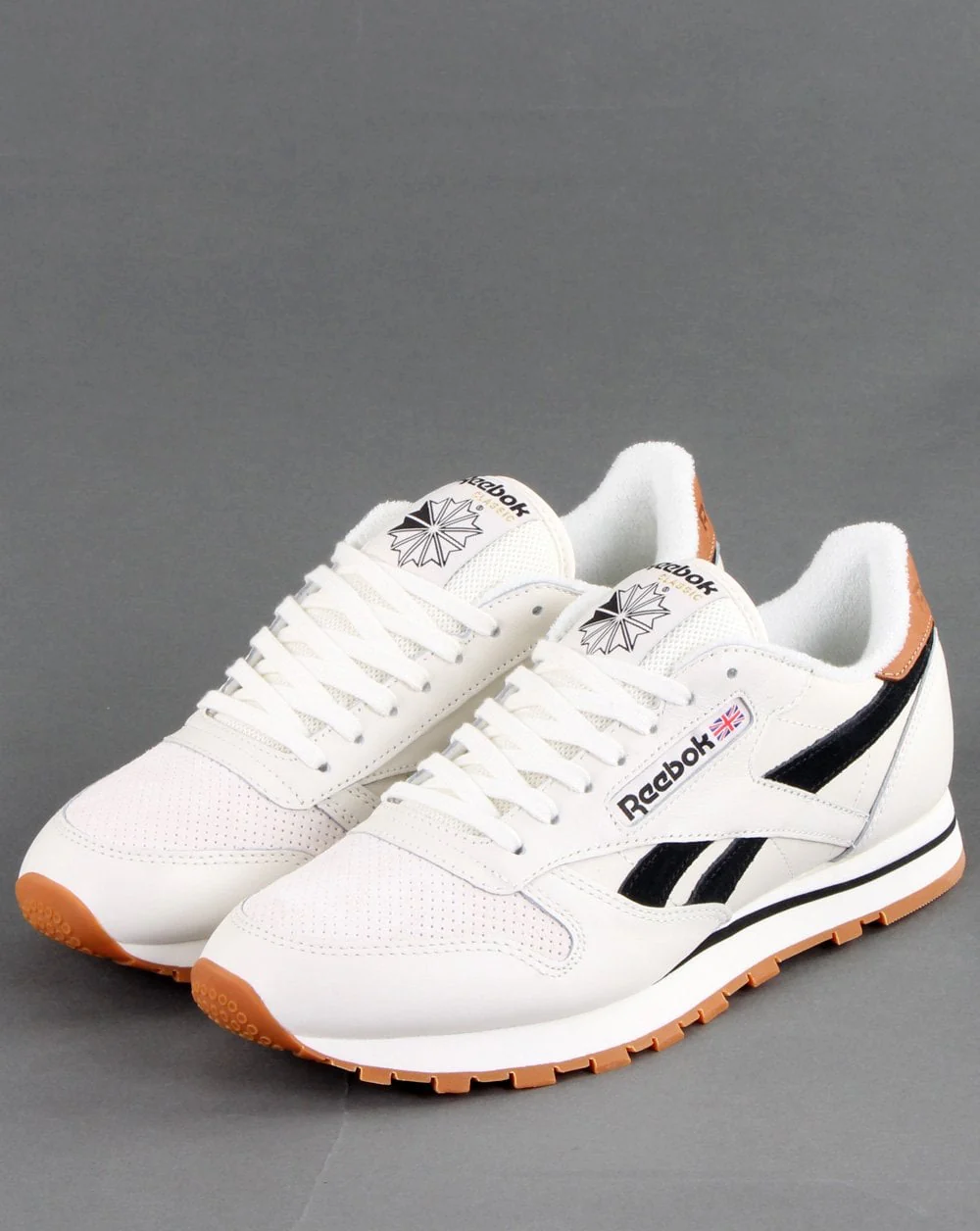 Reebok Classic Leather Trainers Chalk/Black - Image 3