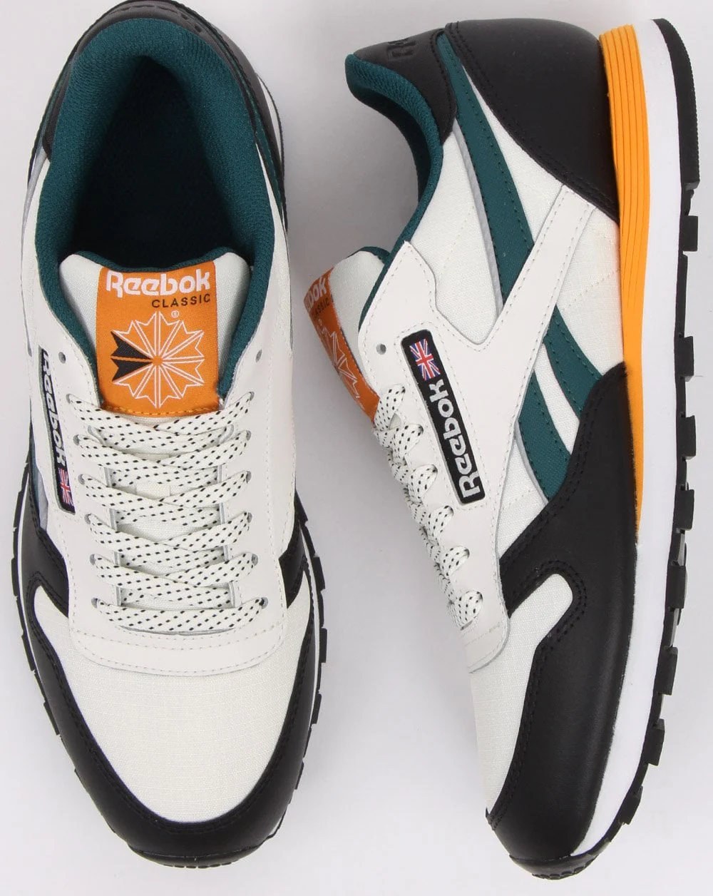Reebok Classic Leather Trainers Chalk/Black/Gold