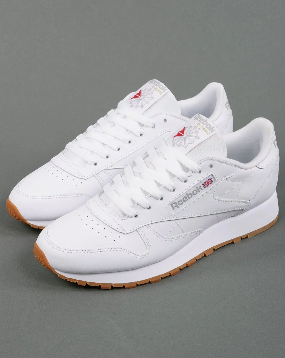 Reebok Classic Leather Trainers White/Gum - Image 2
