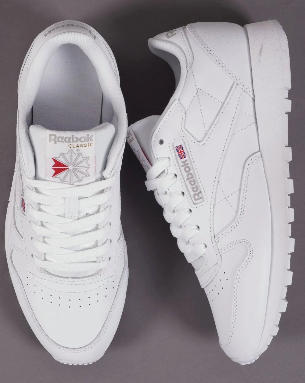 Reebok Classic Leather Trainers White/White - Image 4