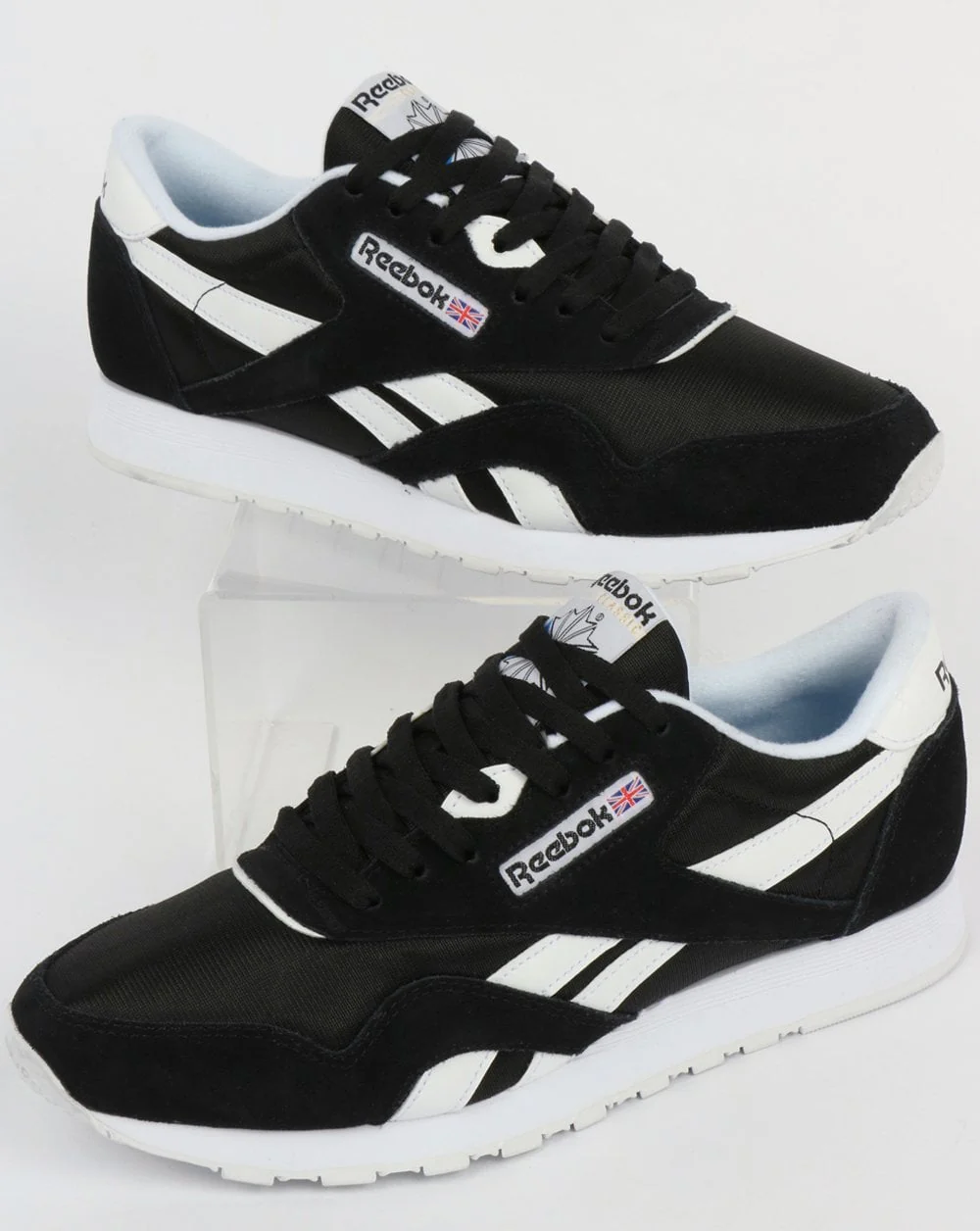Reebok Classic Nylon Trainers Black/White