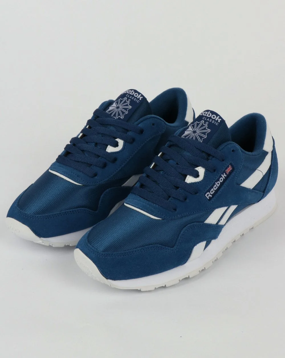 Reebok Classic Nylon Trainers Bunker Blue/White - Image 3