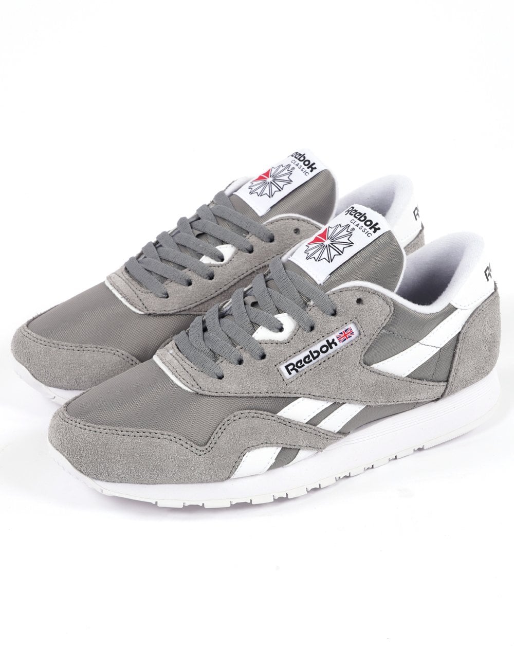 Reebok Classic Nylon Trainers Pure Grey/White - Image 2