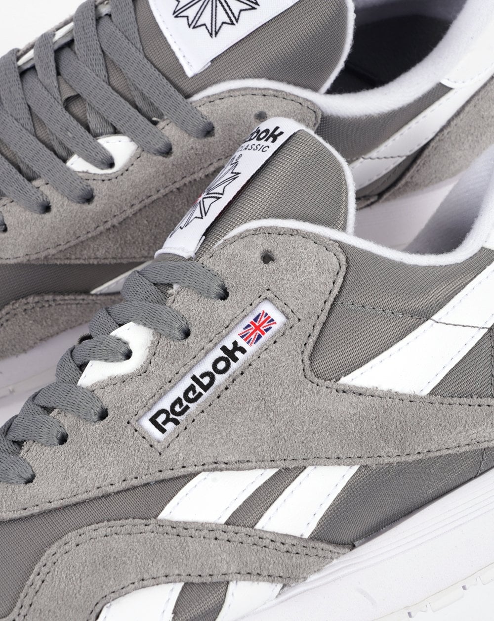 Reebok Classic Nylon Trainers Pure Grey/White - Image 3