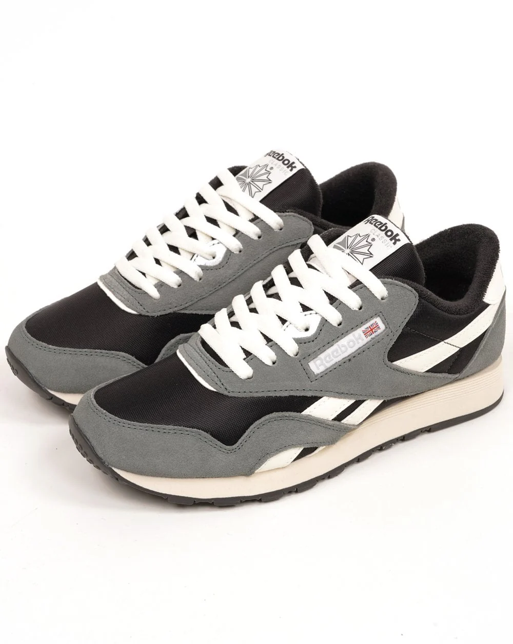 Reebok Classic Nylon Trainers Washed Black/dark Fog/chalk - Image 2