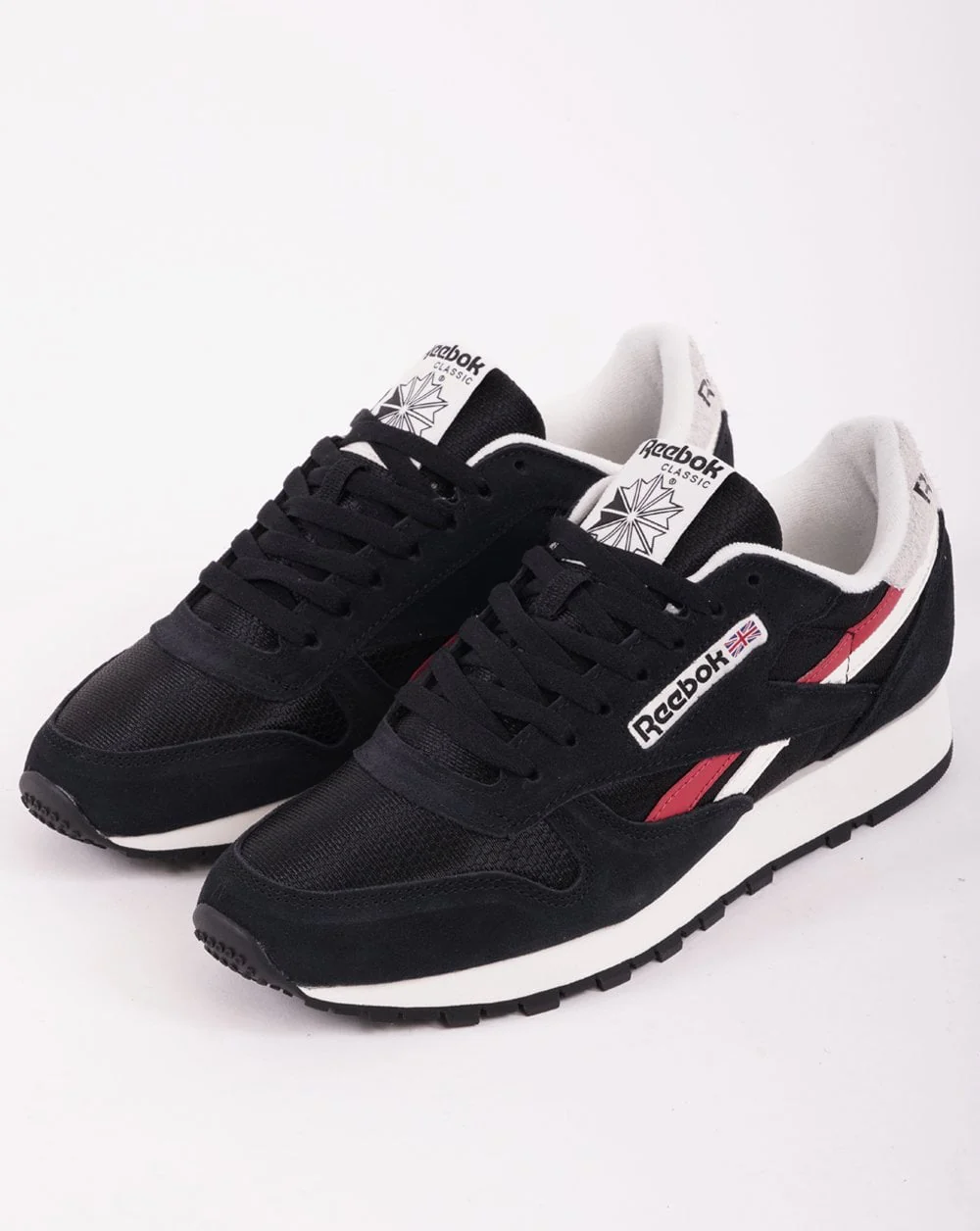 Reebok Classic Trainers Black/Chalk/Red - Image 3