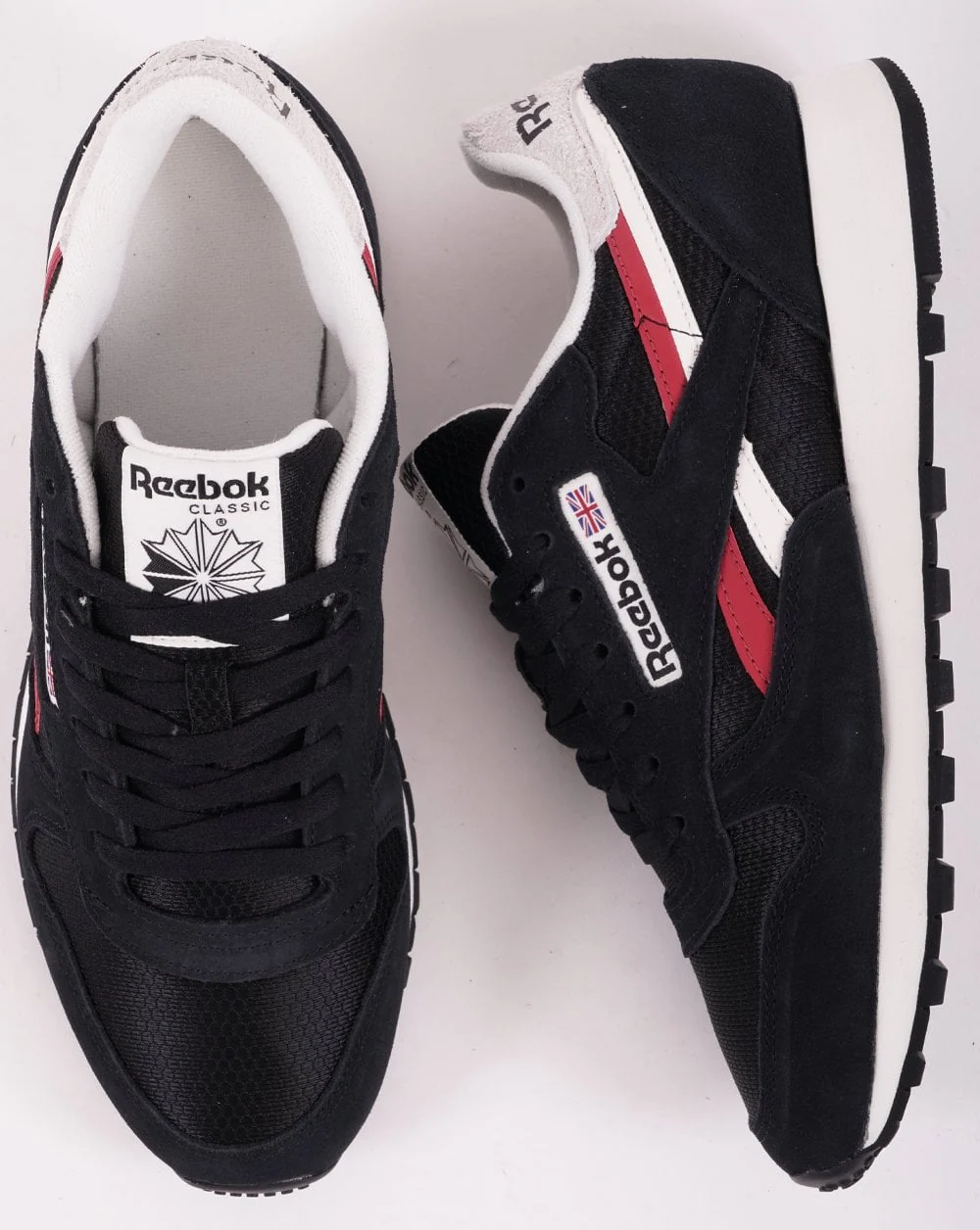 Reebok Classic Trainers Black/Chalk/Red - Image 4