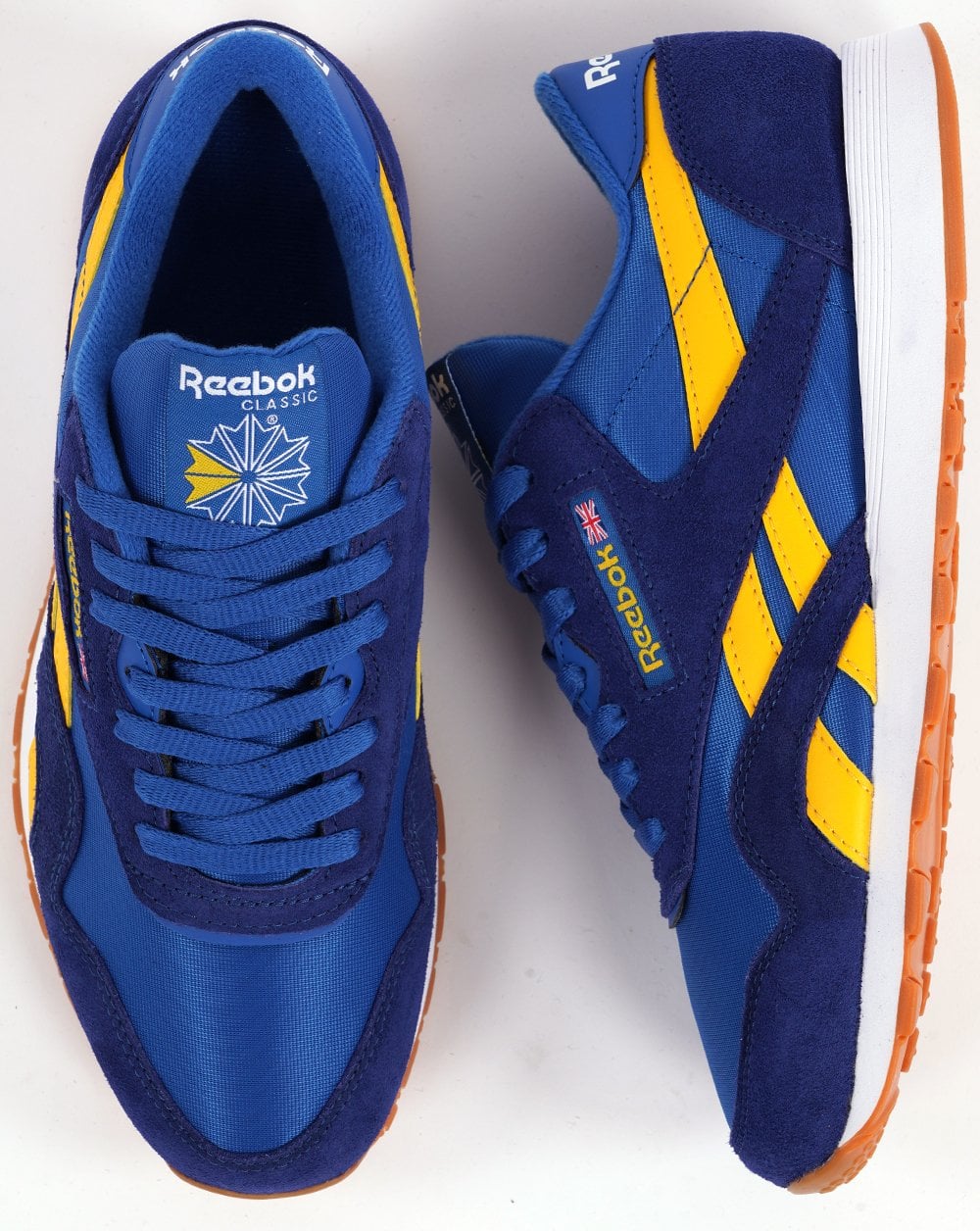 Reebok Classic Trainers Blue Yellow - Image 4