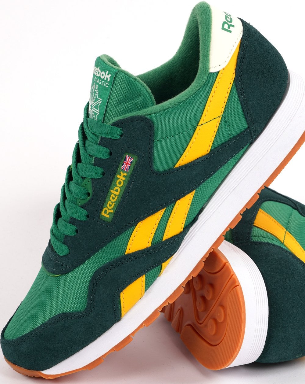 Reebok Classic Trainers Green Yellow