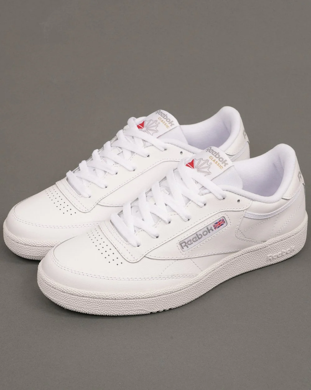 Reebok Club C 85 Trainers White/Sheer Grey - Image 2