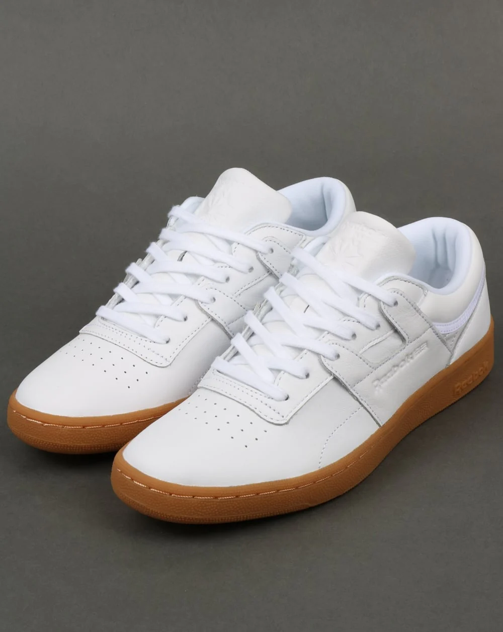 Reebok Club Workout Trainers White/Gum - Image 3