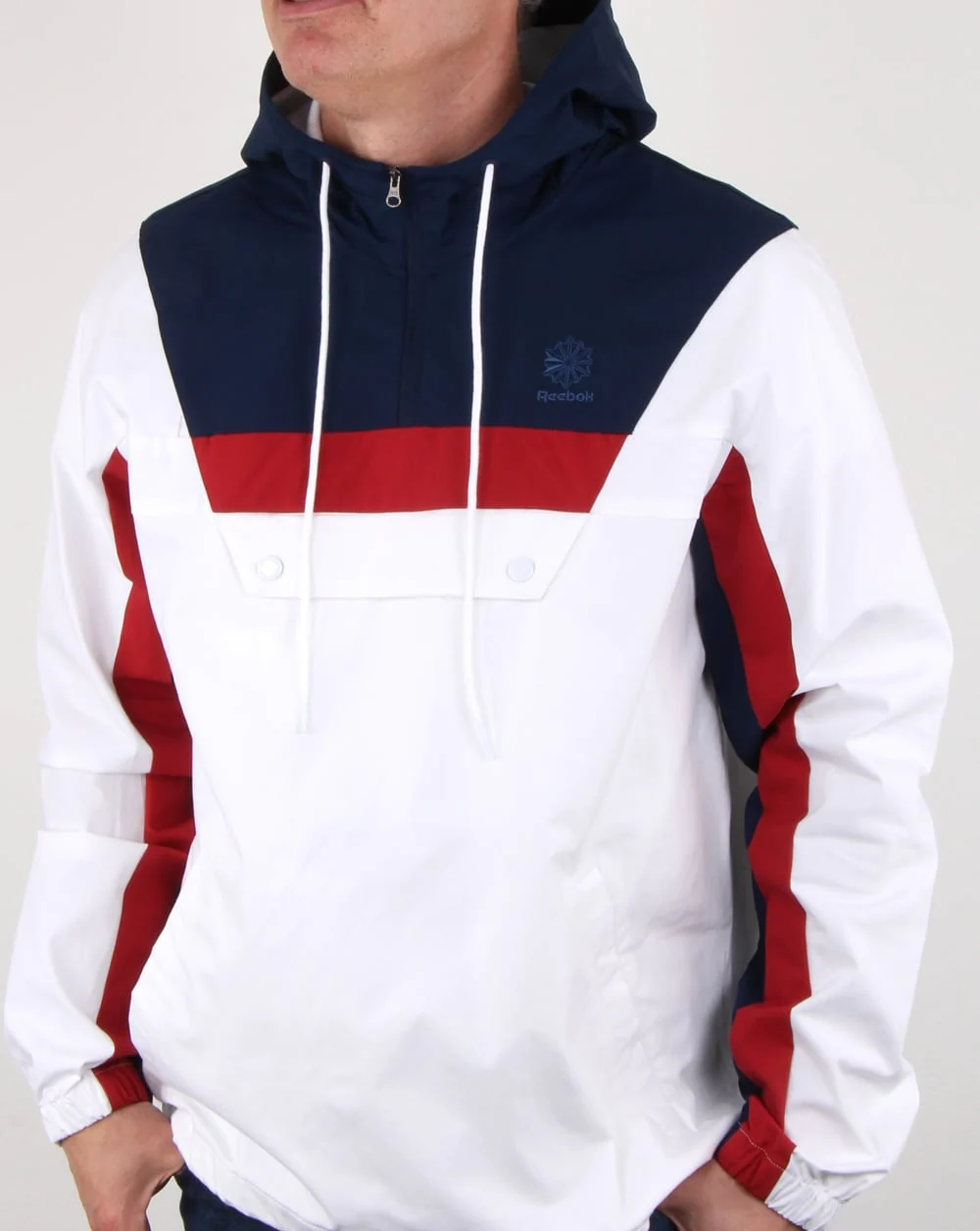 Reebok Ef Half Zip Anorak White/navy/red