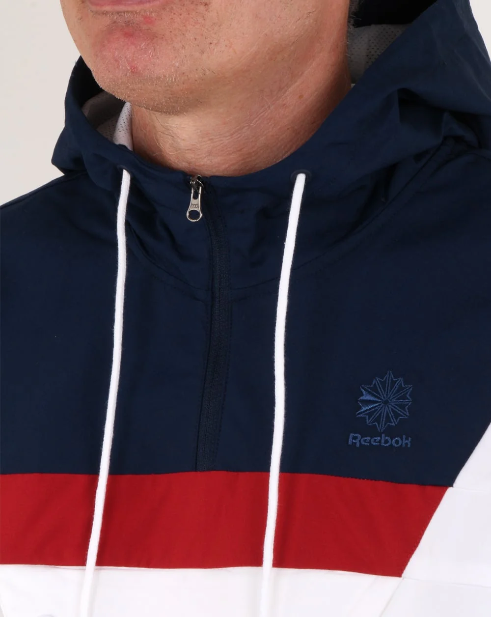 Reebok Ef Half Zip Anorak White/navy/red - Image 2