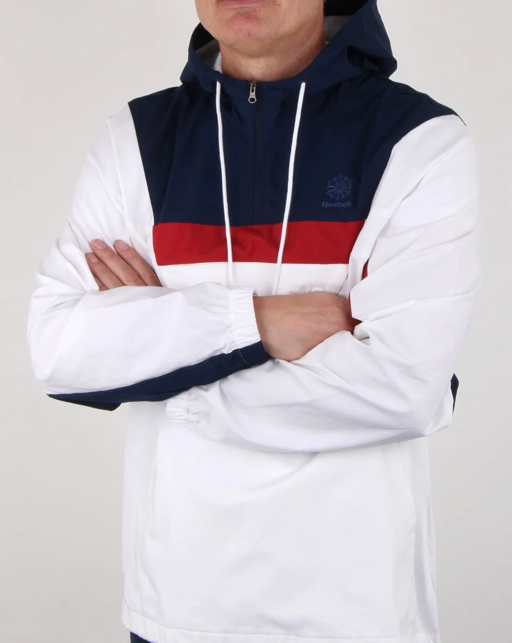 Reebok Ef Half Zip Anorak White/navy/red - Image 3