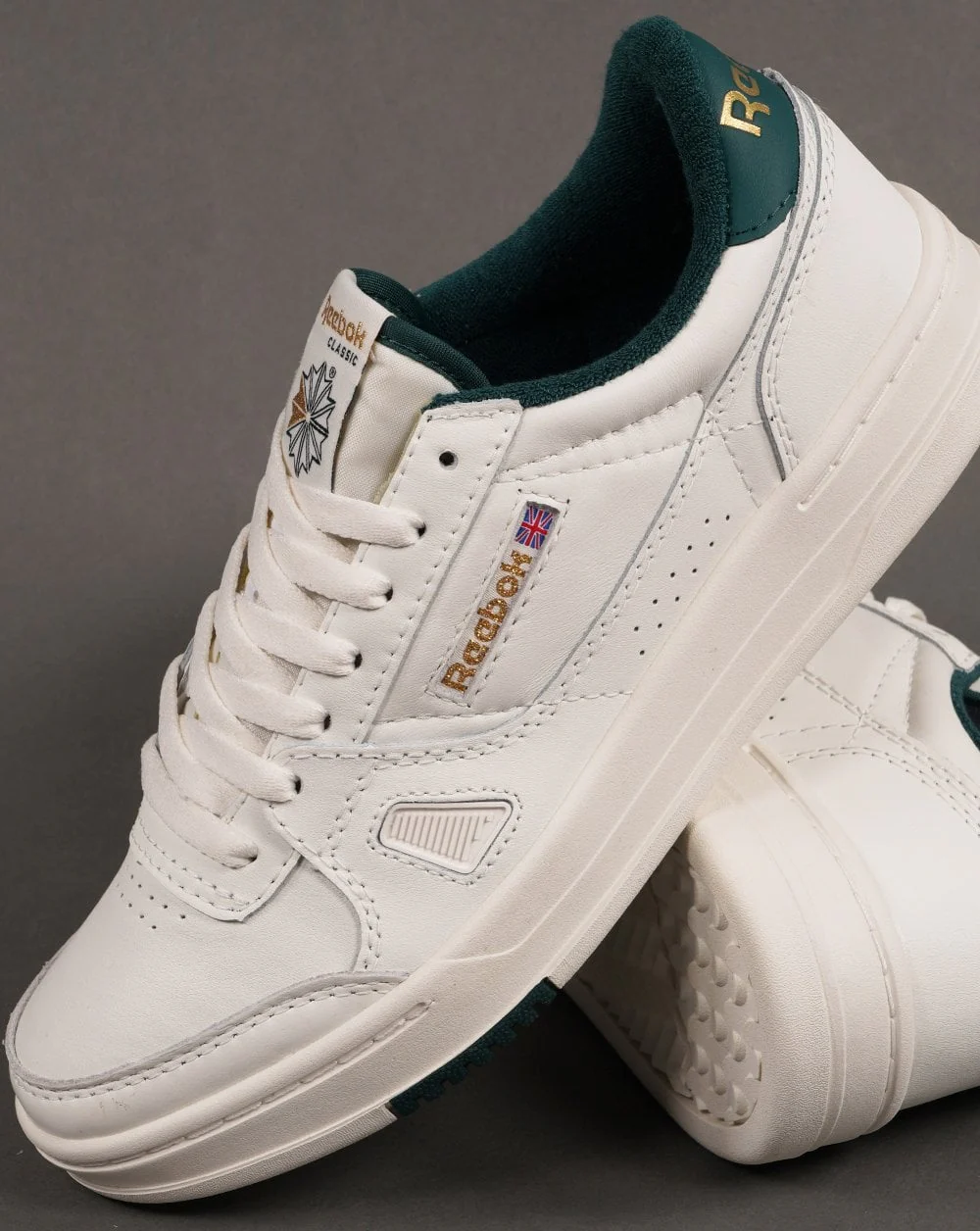Reebok LT Court Trainers Chalk/Green