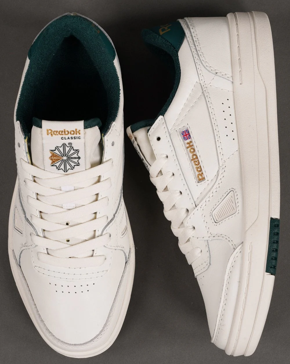 Reebok LT Court Trainers Chalk/Green - Image 4