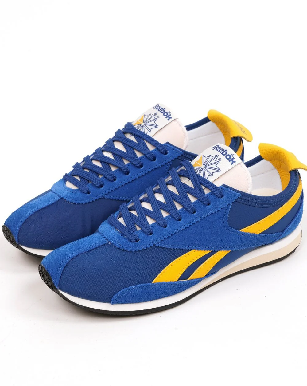 Reebok R400 Trainers Vivid Blue - Golden Yellow - Image 2
